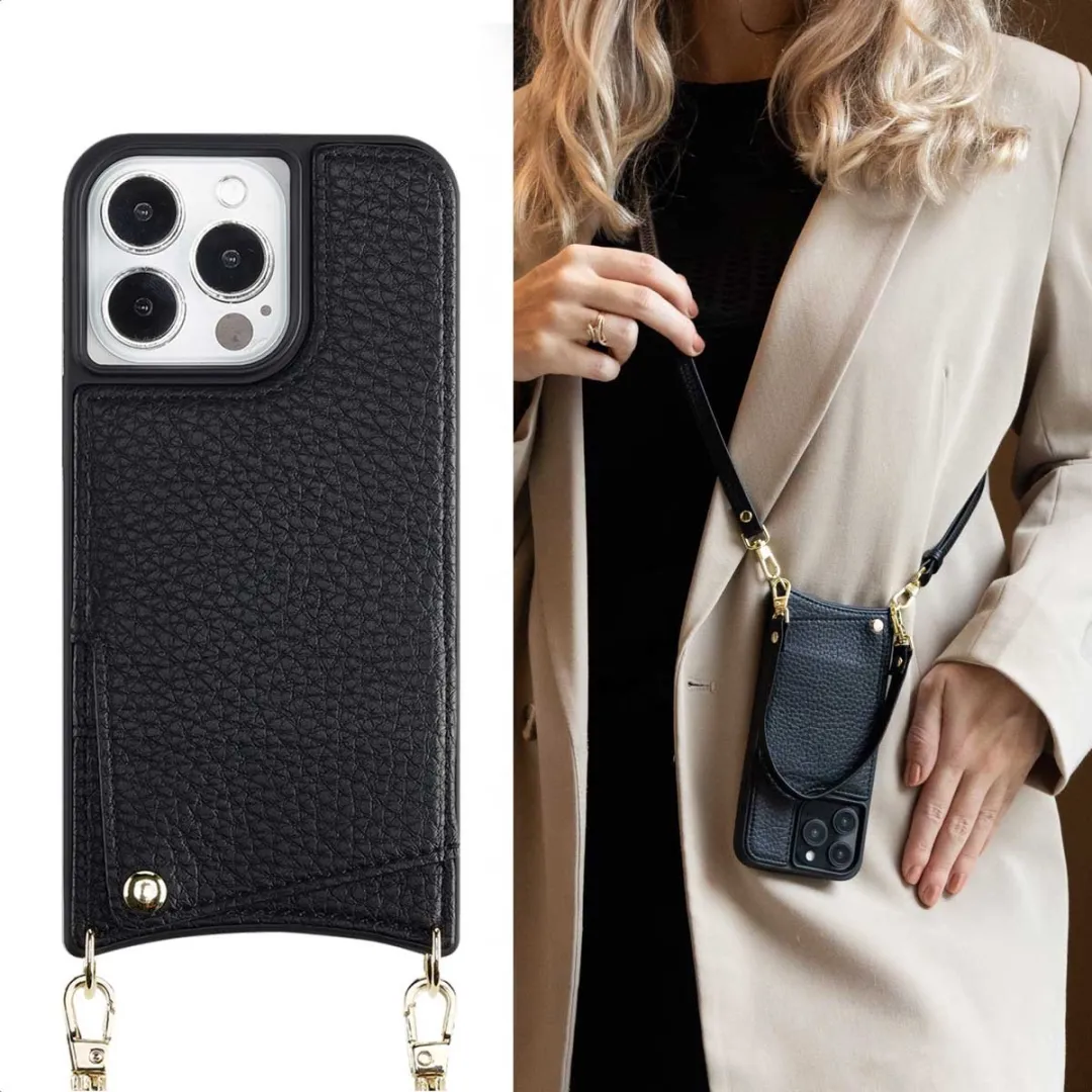 Selencia Hoesje iPhone 13 Pro - 2 Pasjes - Zwart