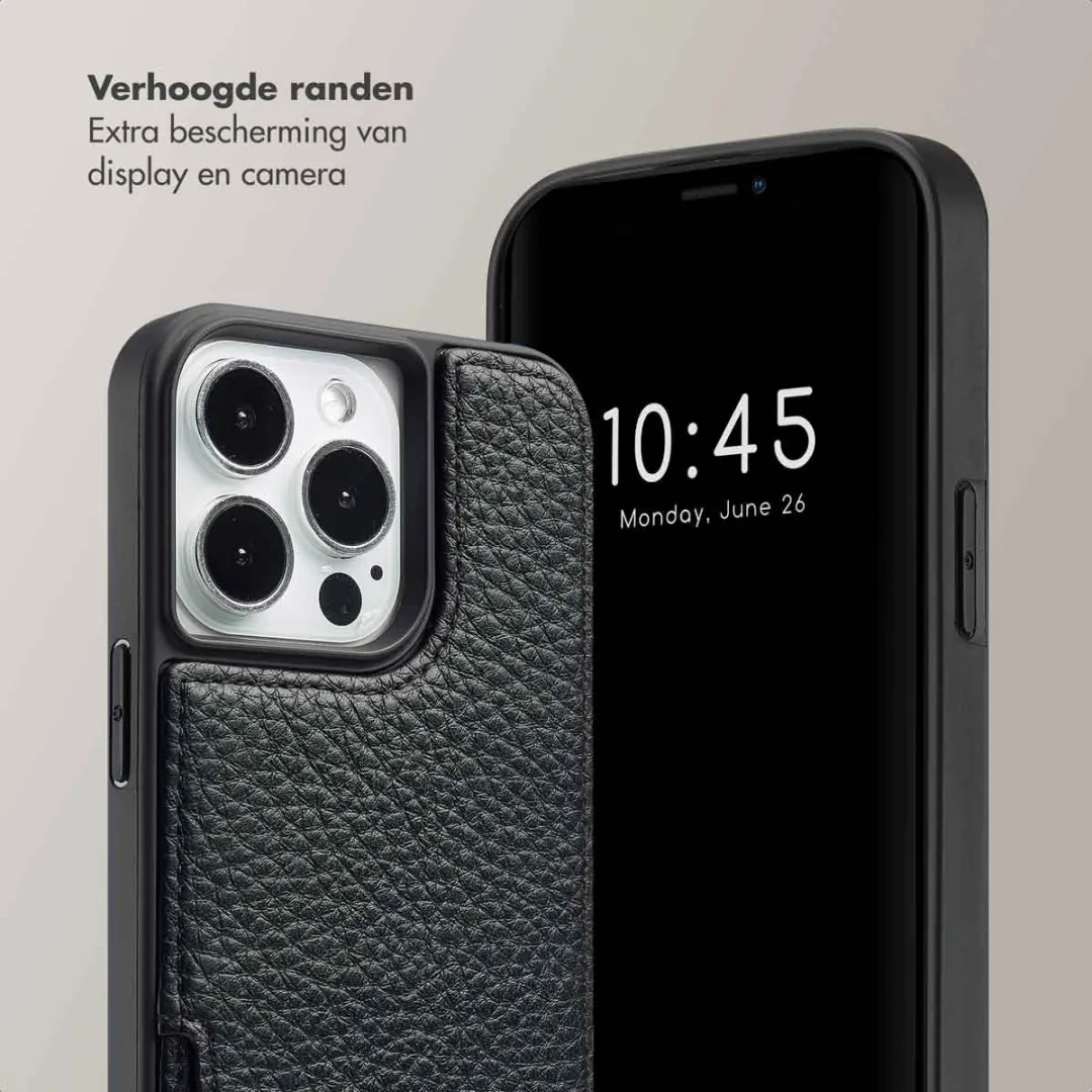 Selencia Hoesje iPhone 13 Pro - 2 Pasjes - Zwart