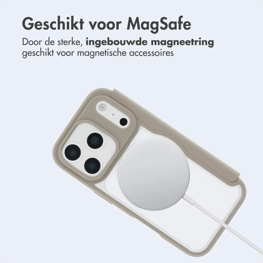 Imoshion Hoesje iPhone 17 Pro Max - Beige - MagSafe - 2 Pasjes