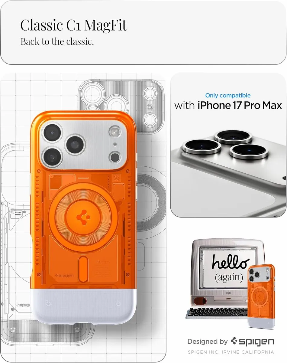 Spigen ACS06701 Back Cover Hoesje - iPhone 17 Pro Max - Tangerine