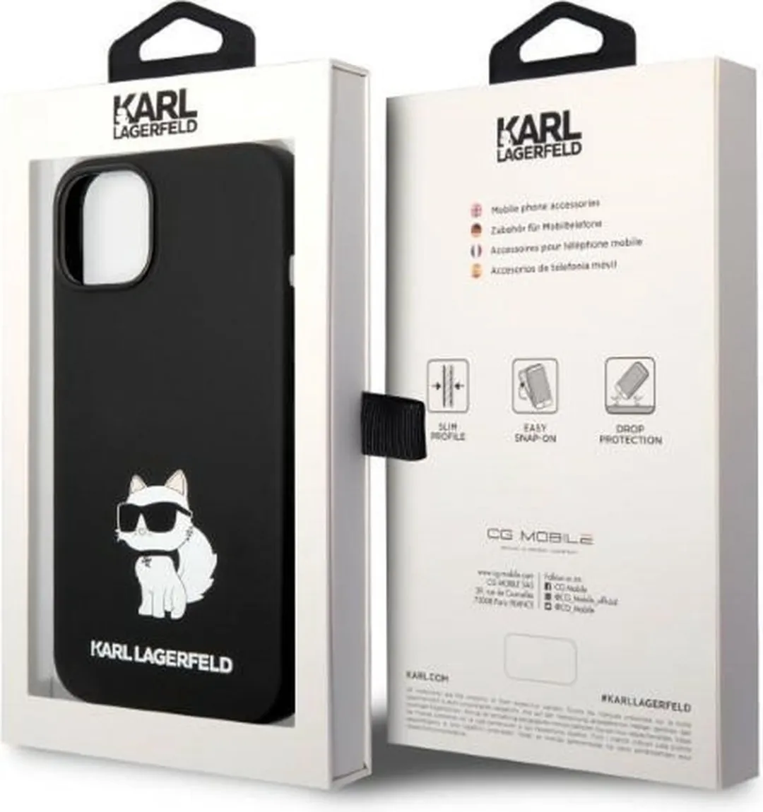 Karl Lagerfeld KLHMP14MSNCHBCK iPhone 14 Plus Hoesje - Zwart - MagSafe - afbeelding 6 van 6