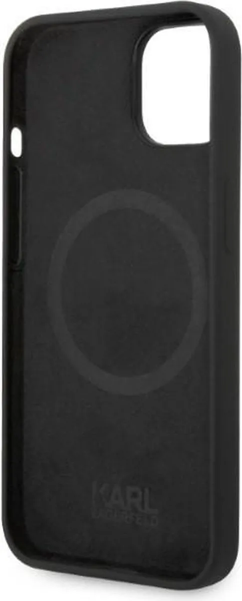 Karl Lagerfeld KLHMP14MSNCHBCK iPhone 14 Plus Hoesje - Zwart - MagSafe