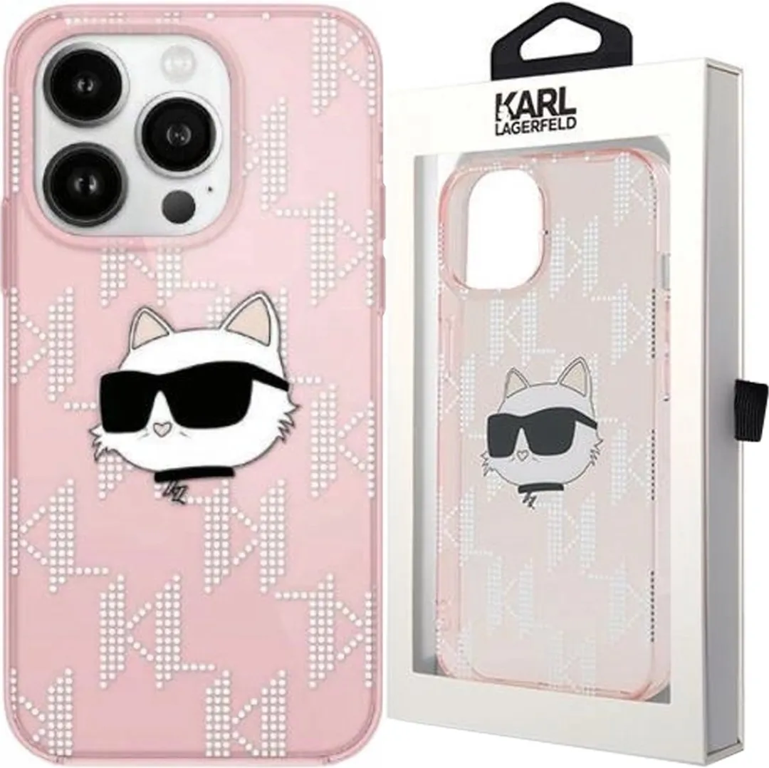 Karl Lagerfeld IML Choupette Head & Monogram Hoesje iPhone 14 Pro