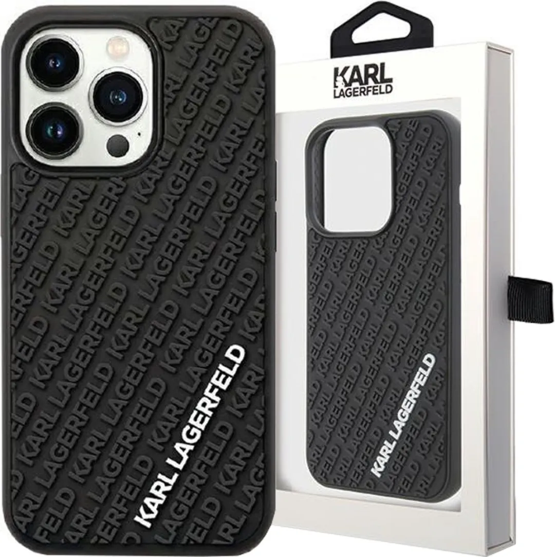 Karl Lagerfeld 3D Rubber Multi Logo Hoesje iPhone 11/XR