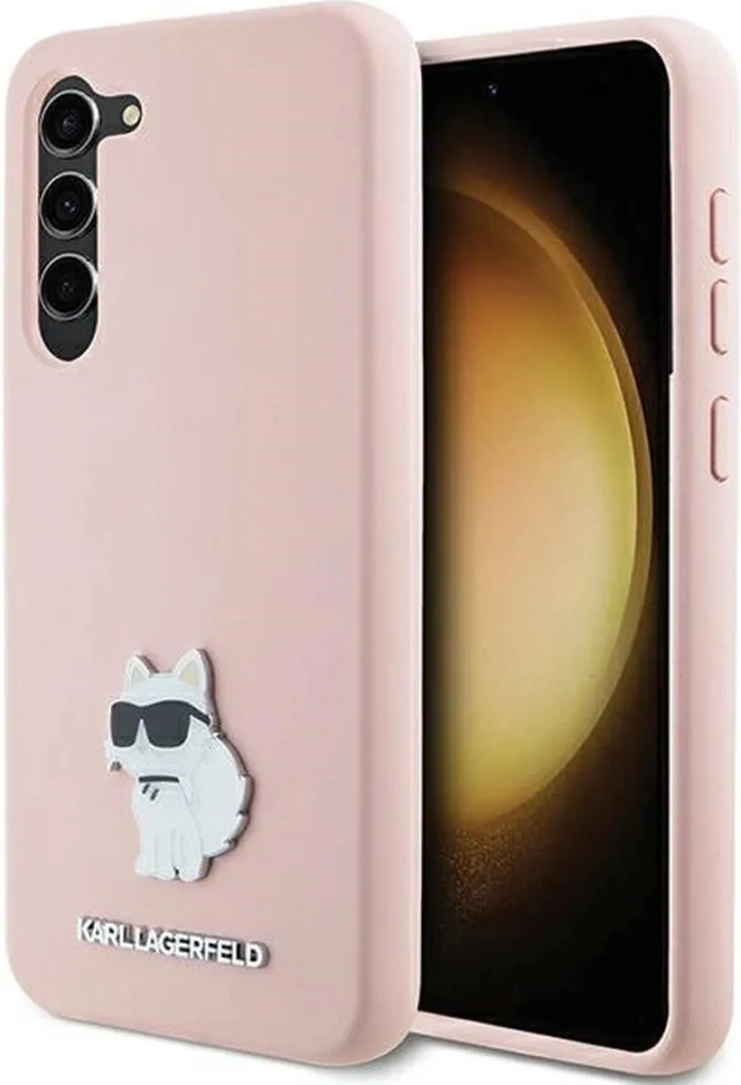 Karl Lagerfeld Choupette Siliconen Hoesje - Samsung Galaxy S23+ - Roze