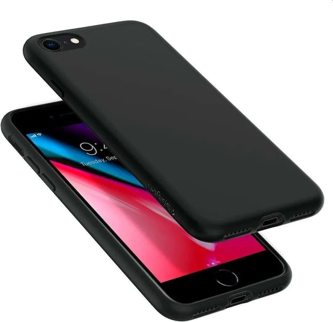 Spigen Liquid Crystal Hoesje iPhone 8 - Zwart