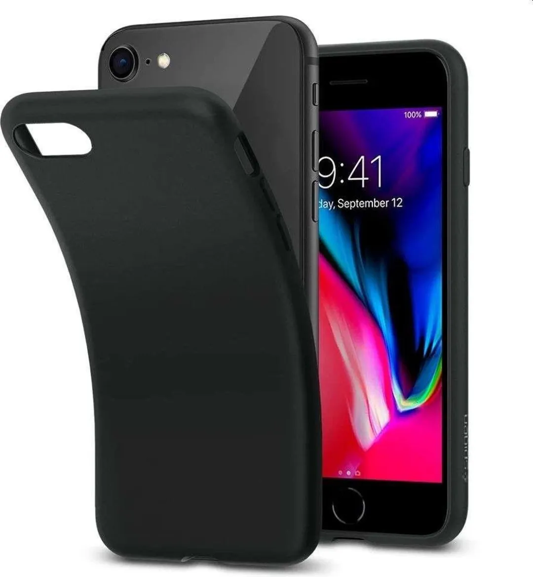 Spigen Liquid Crystal Hoesje iPhone 8 - Zwart