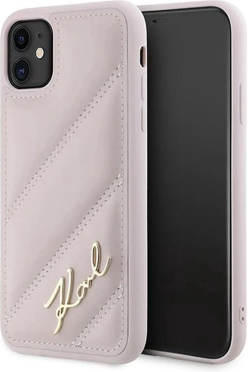 Karl Lagerfeld Diagonal Quilted Script Hoesje