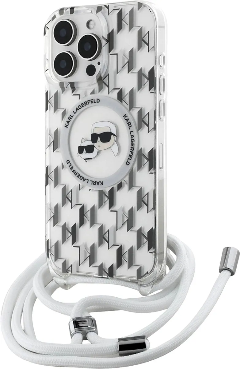 Karl Lagerfeld Hoesje iPhone 16 Pro Max MagSafe Monogram - KLHMP16XHCKCKLCT