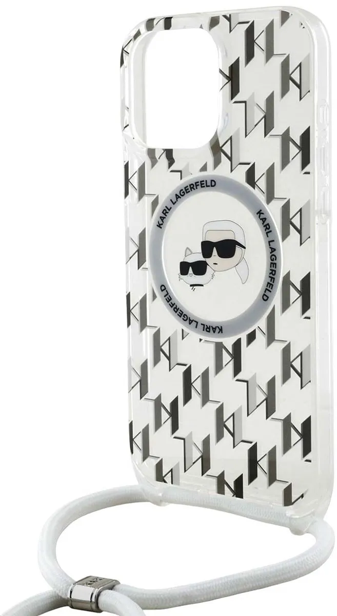 Karl Lagerfeld Hoesje iPhone 16 Pro Max MagSafe Monogram - KLHMP16XHCKCKLCT