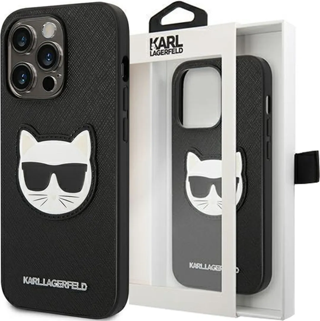 Karl Lagerfeld iPhone 14 Pro Backcase - Effen Zwart