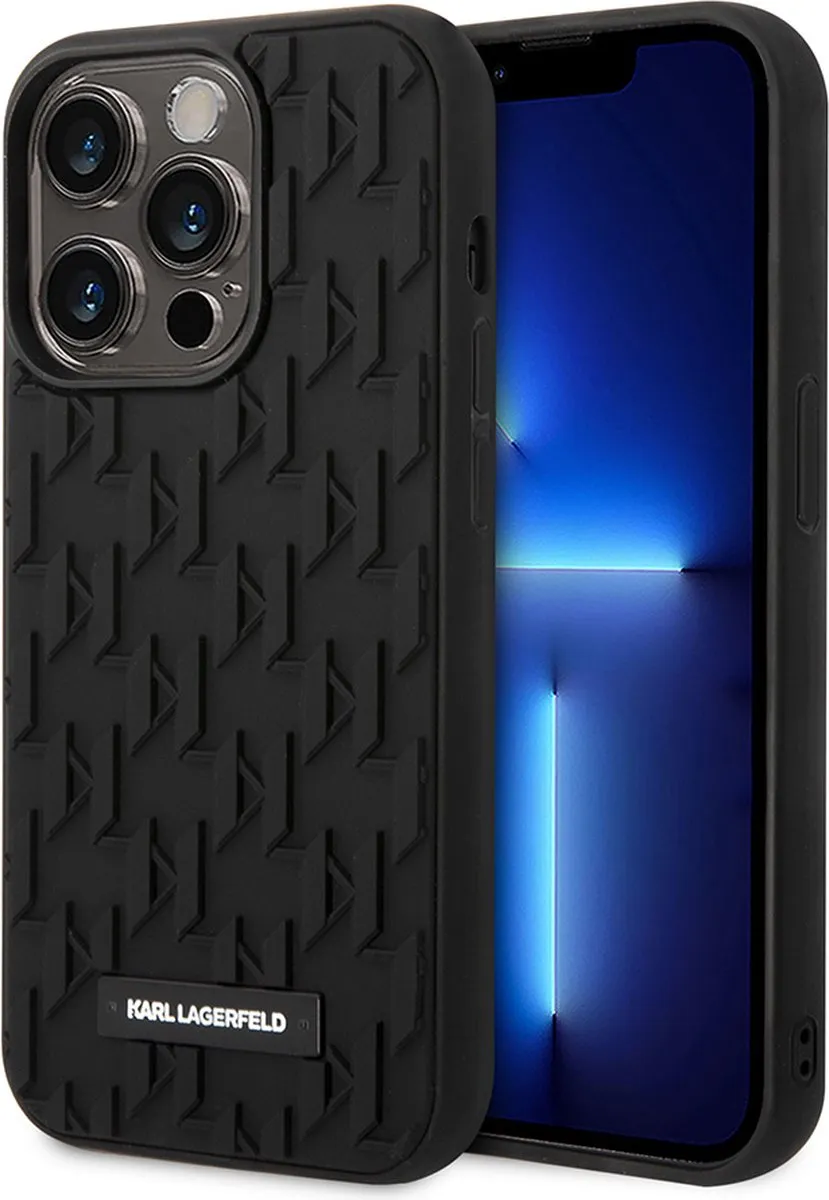 Karl Lagerfeld iPhone 14 Pro Backcase - Effen Zwart