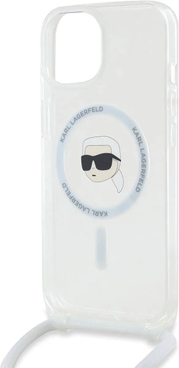 Karl Lagerfeld Head MagSafe Hoesje - iPhone 15/14/13 - Transparant