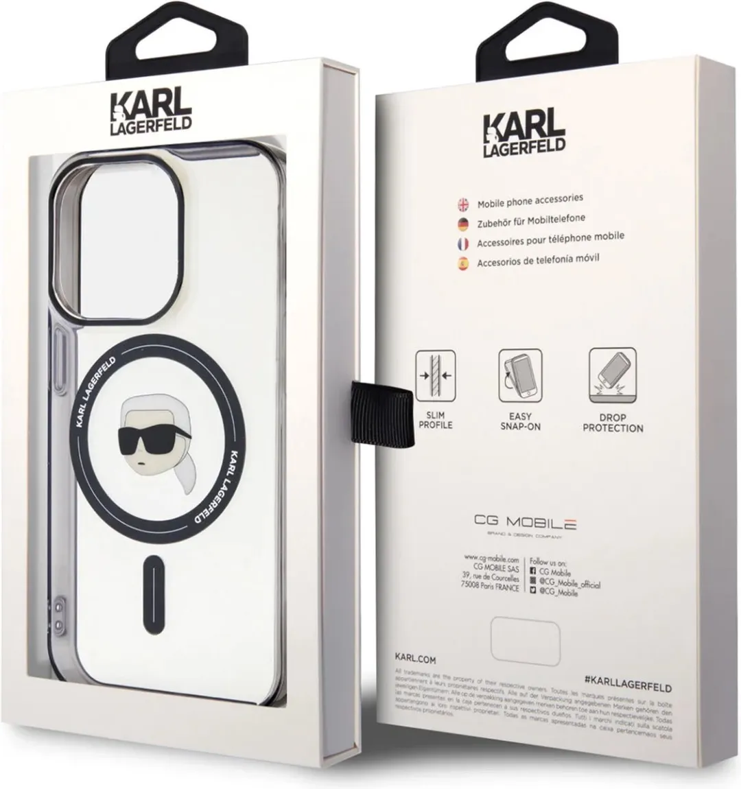 Karl Lagerfeld iPhone 15 Pro Hardcase KLI1552 - Transparant - afbeelding 6 van 6