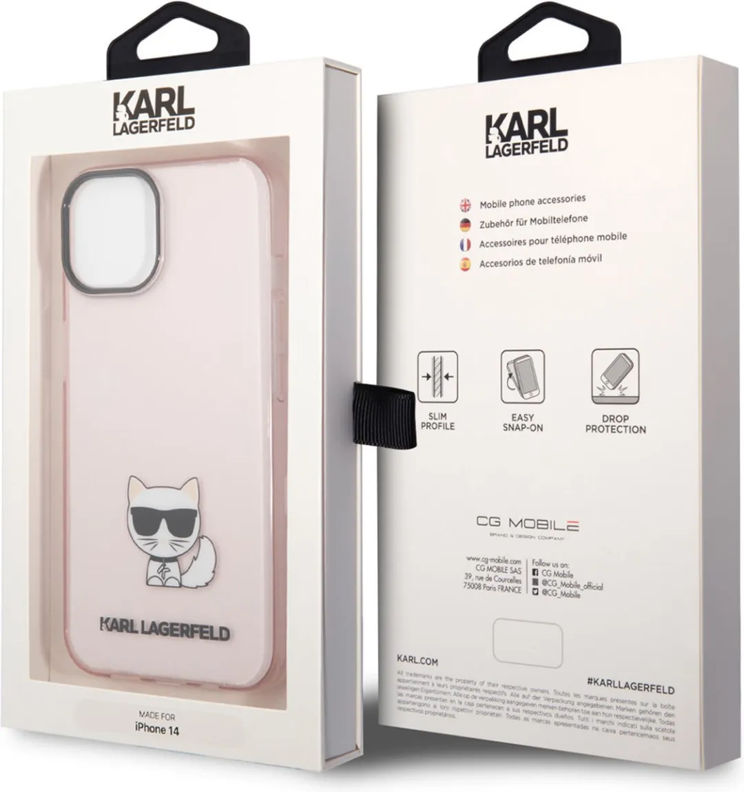 Karl Lagerfeld iPhone 14 TPU Hoesje - Roze - 3666339076474 - afbeelding 4 van 6