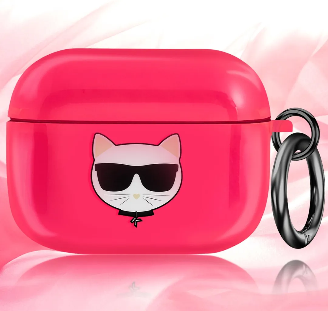 Karl Lagerfeld Choupette AirPods Pro Hoesje - Fuchsia - MPN 3666339009328