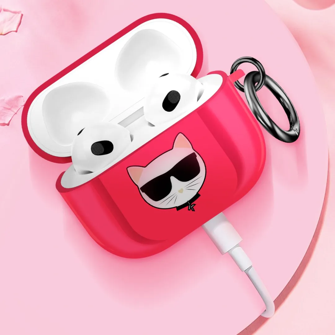 Karl Lagerfeld Choupette AirPods Pro Hoesje - Fuchsia - MPN 3666339009328