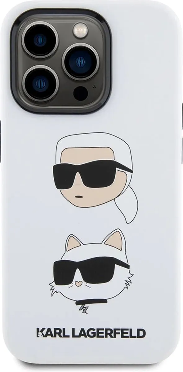 Karl Lagerfeld iPhone 15 Pro Max Backcover - Wit