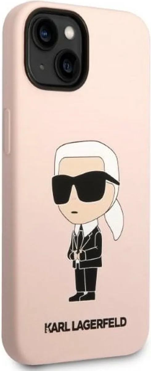 Karl Lagerfeld KLHCP14MSNIKBCP iPhone 14 Plus Hoesje - Roze