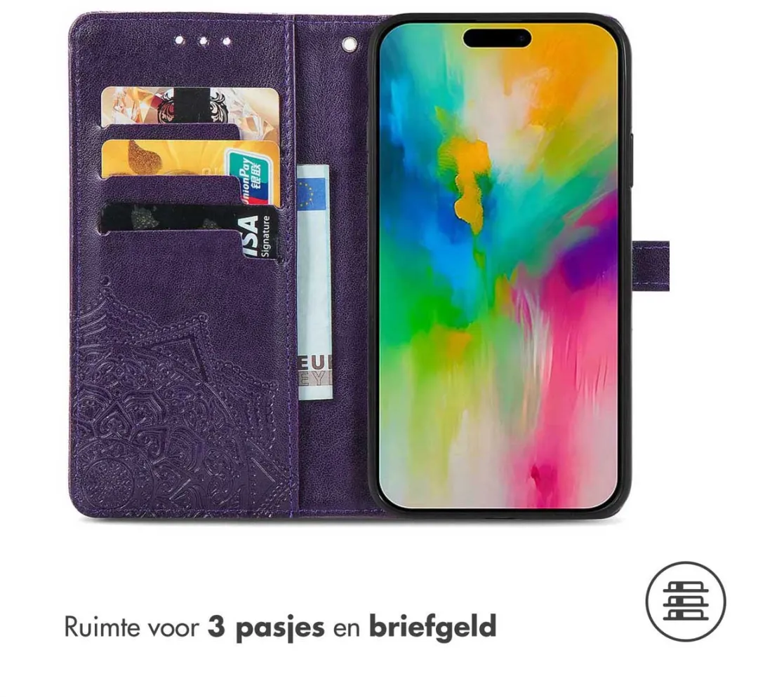 Imoshion Hoesje Apple iPhone 17 - 3 Pasjes - Paars
