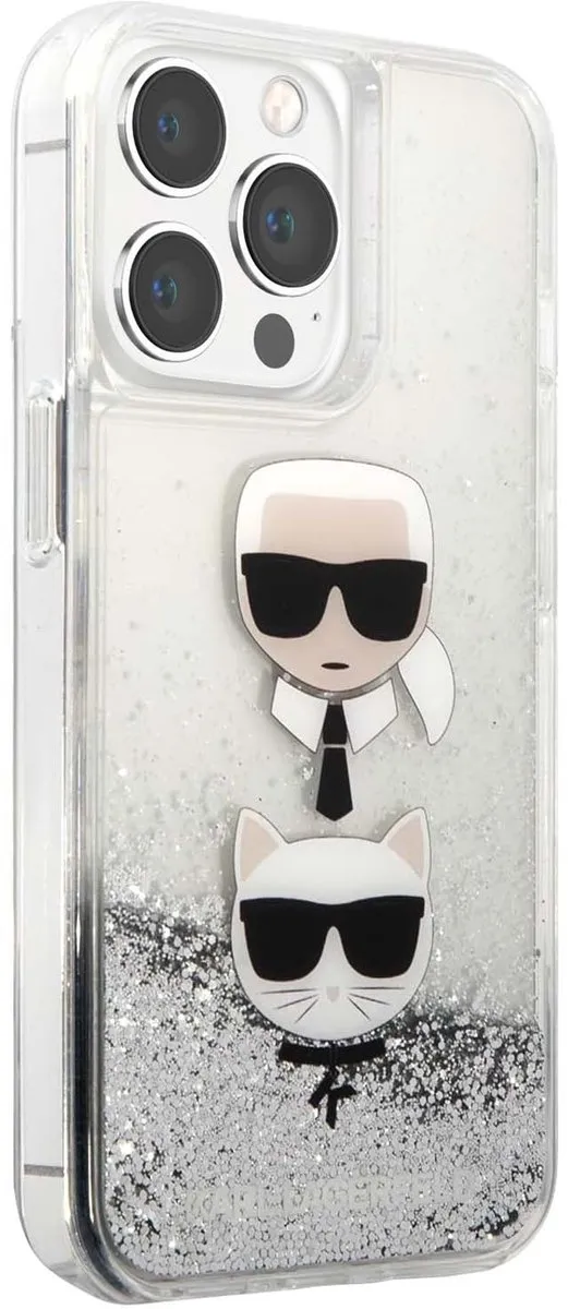 Karl Lagerfeld Romp iPhone 13 Pro KLHCP13LKICGLS - Zilver