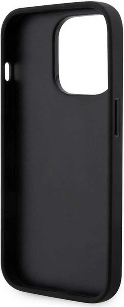 Karl Lagerfeld Saffiano Card Slot Hoes - iPhone 13 Pro Max - Zwart