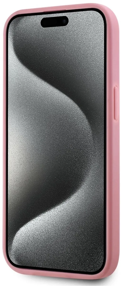 Karl Lagerfeld Gerimpeld Metalen Signature Case iPhone 15 - Transparent