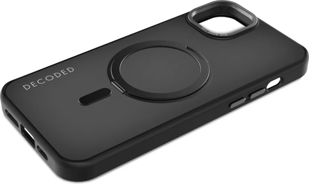 Decoded 360° Stand Case D24IPO15PLLSBC1FK - iPhone 15 Plus - Transparant Zwart
