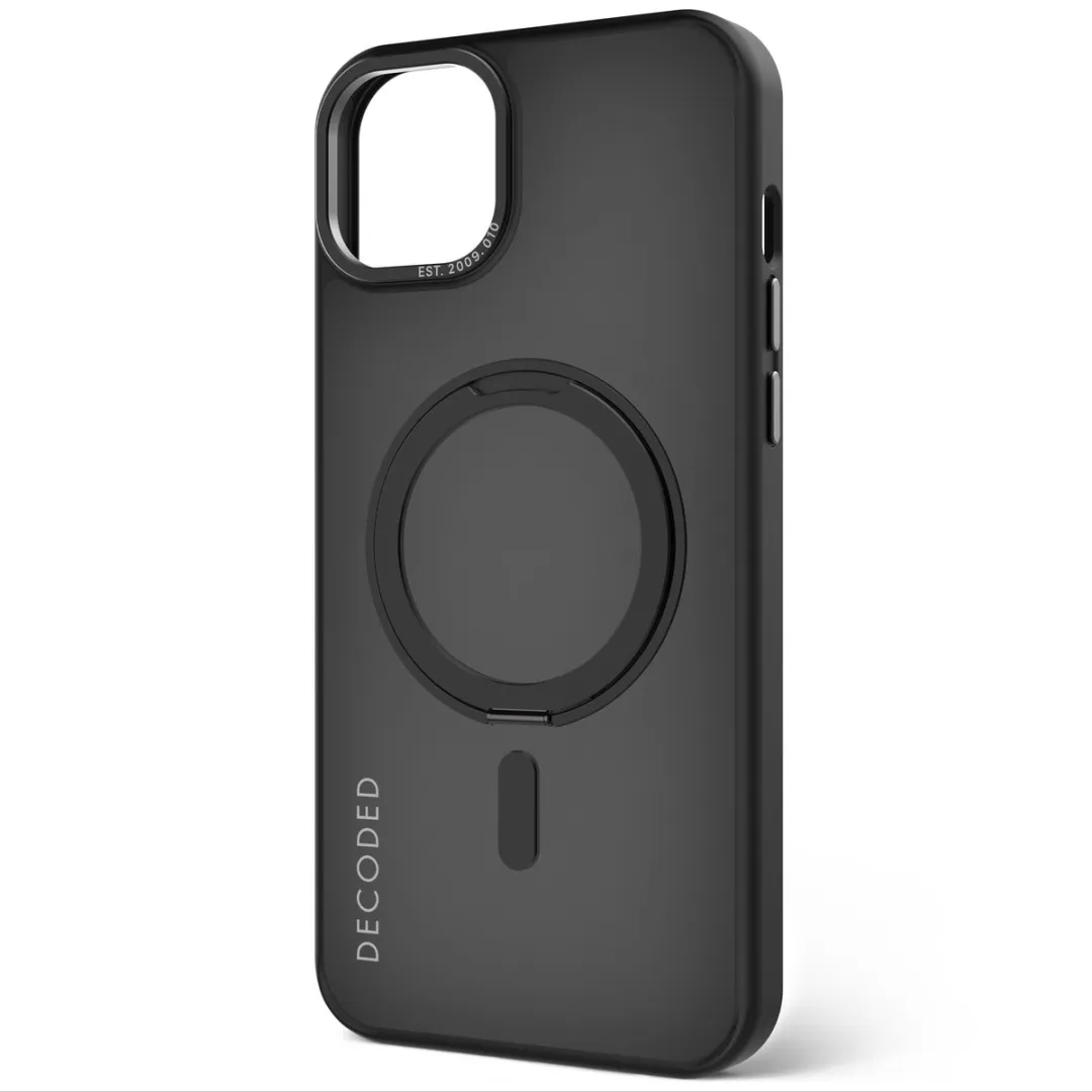Decoded 360° Stand Case D24IPO15PLLSBC1FK - iPhone 15 Plus - Transparant Zwart