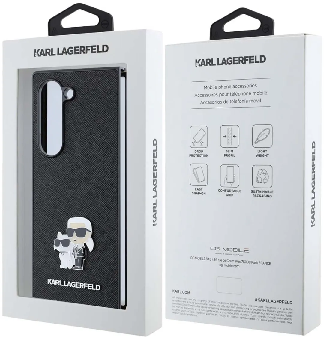 Karl Lagerfeld Hoes Samsung Galaxy Z Fold 6 KLHCZFD6SAPKCNPK - Zwart