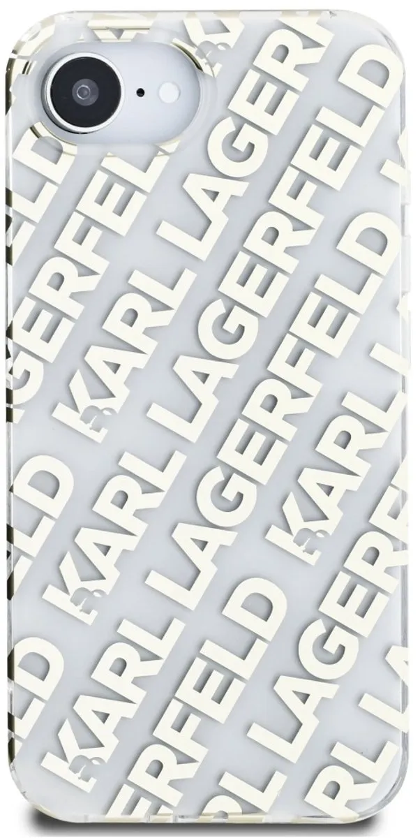 Karl Lagerfeld Iphone 16E Case Iml Repeat Logo - Transparent