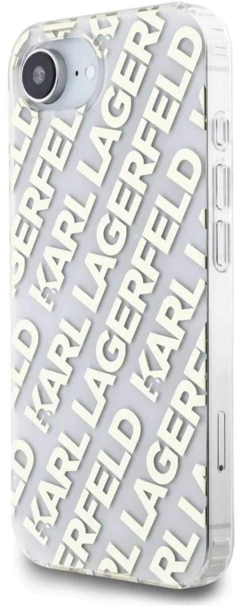 Karl Lagerfeld Iphone 16E Case Iml Repeat Logo - Transparent