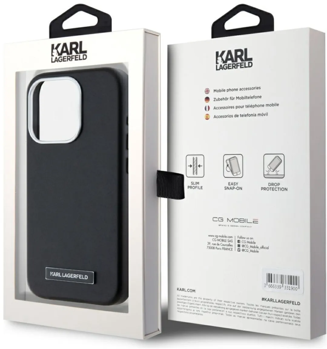 Karl Lagerfeld iPhone 15 Pro Max Magnetische Hoes - Transparent