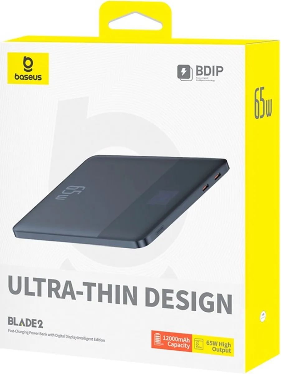 Baseus Blade2 Powerbank 12000mAh 65W - Blauw - afbeelding 6 van 6
