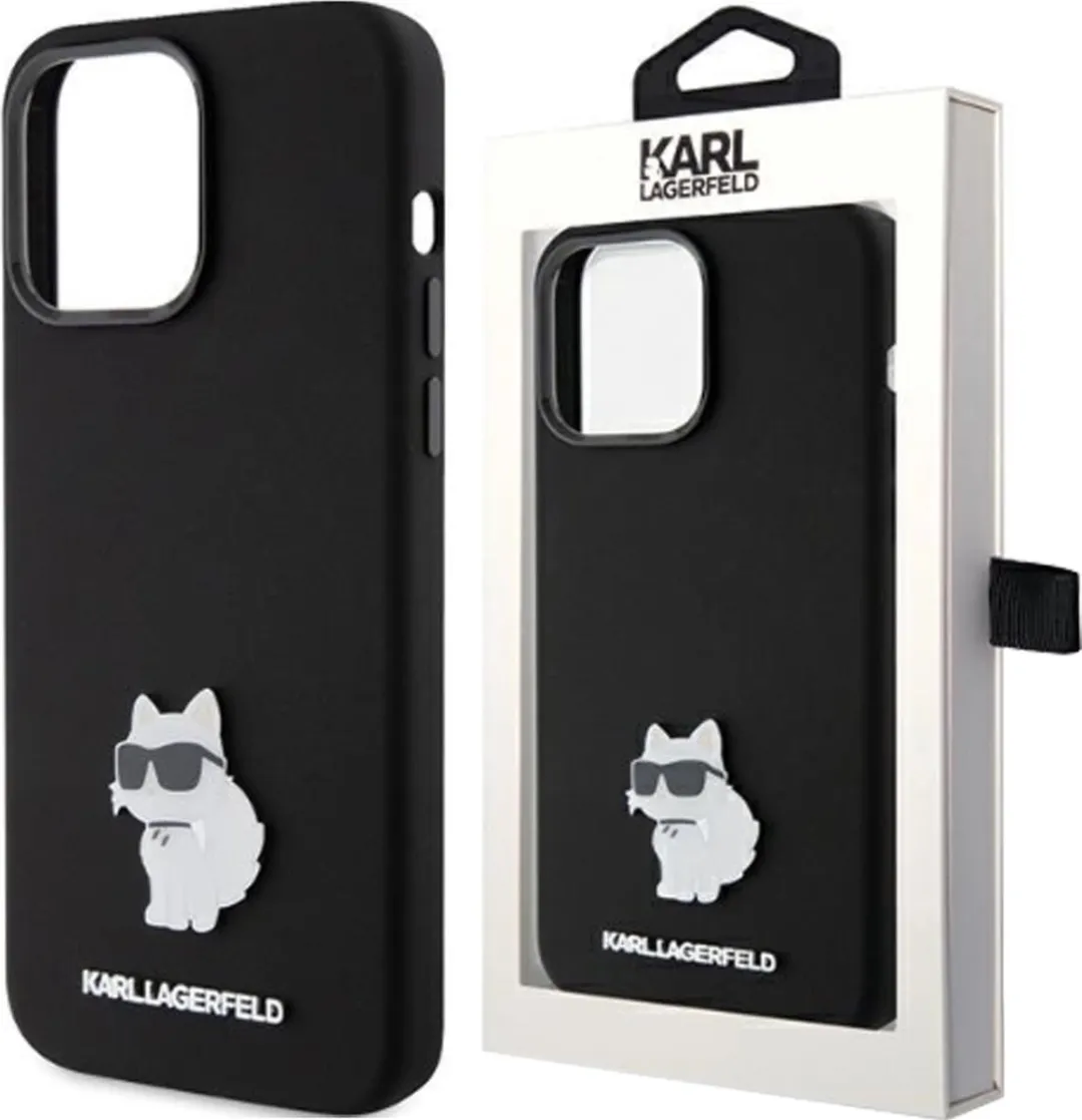 Karl Lagerfeld Choupette Siliconen Hoesje iPhone 15 Pro Max