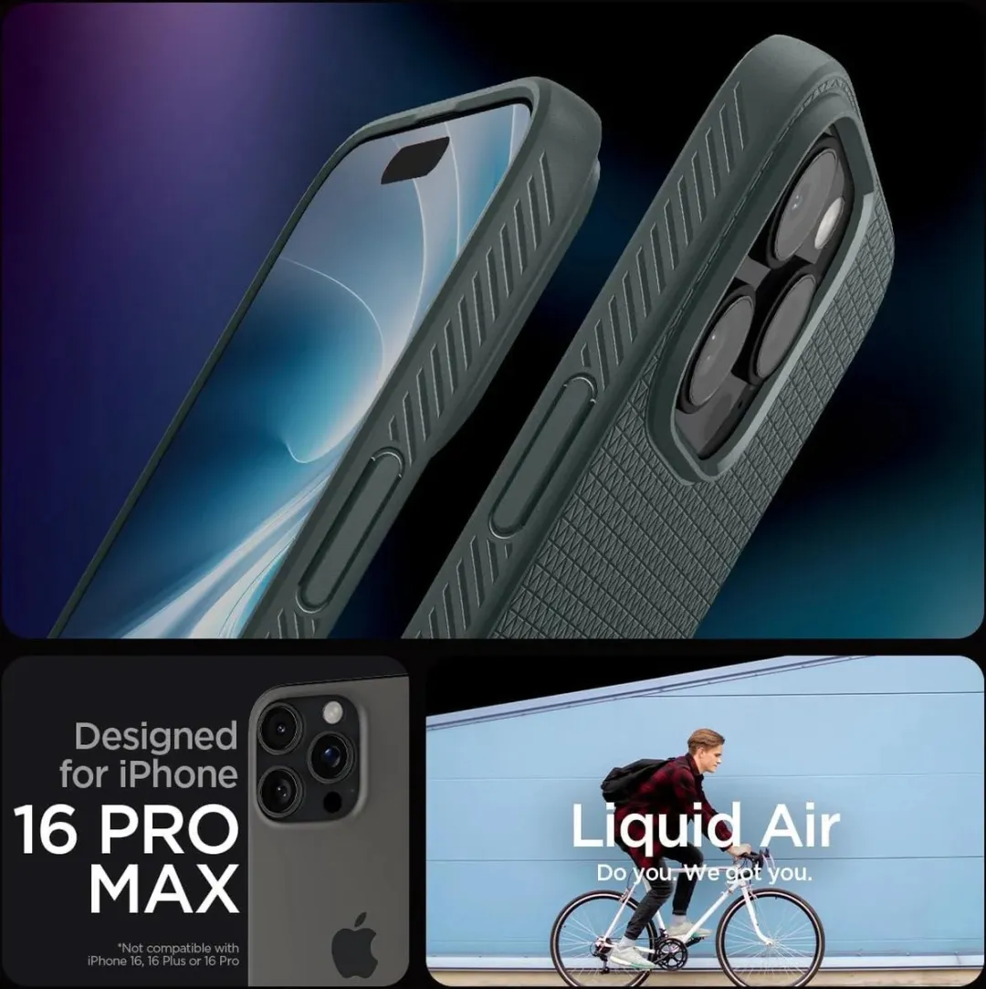 Spigen Liquid Air Back Cover Hoesje iPhone 16 Pro Max - Groen