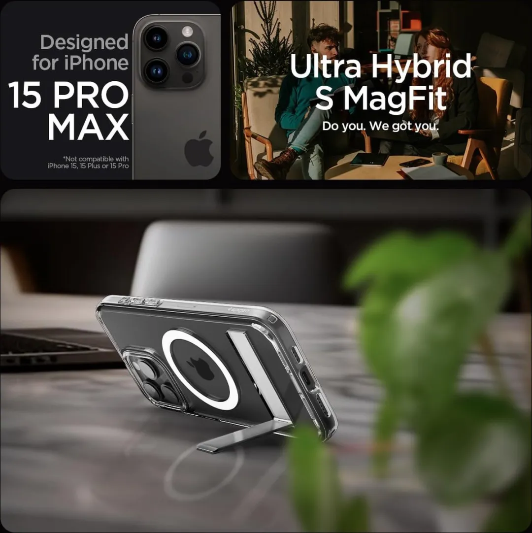 Spigen Apple iPhone 15 Pro Max Ultra Hybrid S MagSafe Hoesje - Transparant