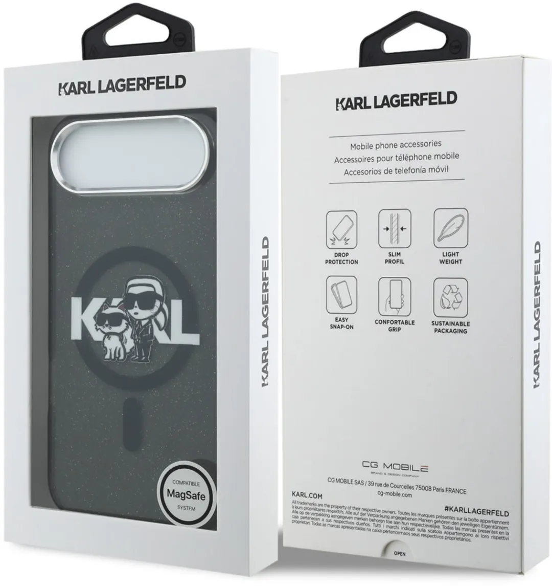 Karl Lagerfeld Back Cover Case iPhone 17 Air - Zwart - MagSafe