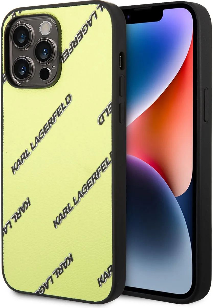 Karl Lagerfeld Backcover iPhone 14 Pro Max - Groen/Goud