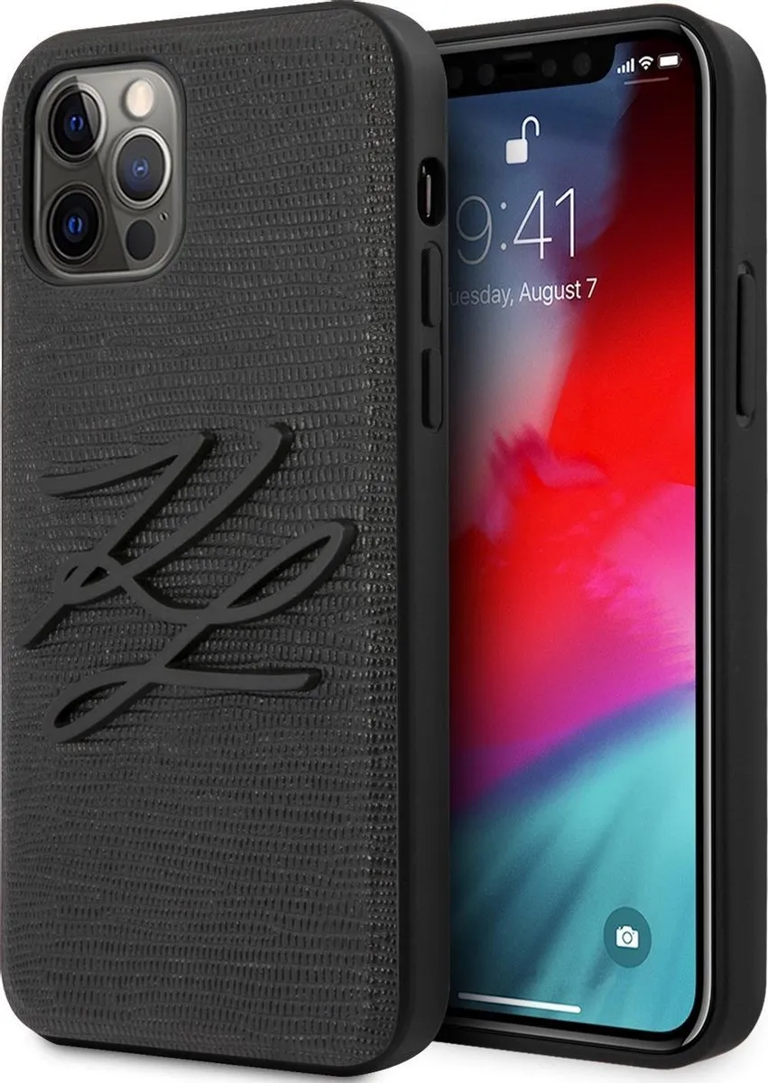 Karl Lagerfeld iPhone 12 Pro Max Telefoonhoesje - Zwart