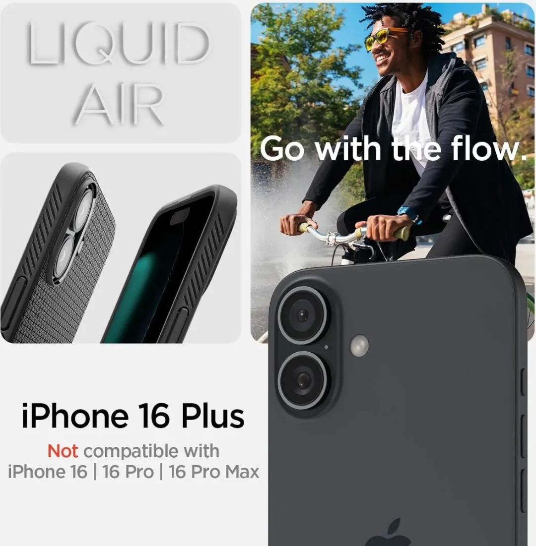 Spigen iPhone 16 Plus Back Cover - Zwart