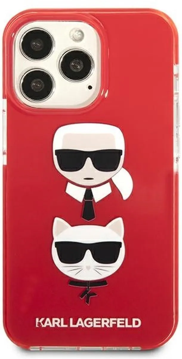 Karl Lagerfeld KLHCP13LTPE2TR iPhone 13 Pro Hoesje - Rood