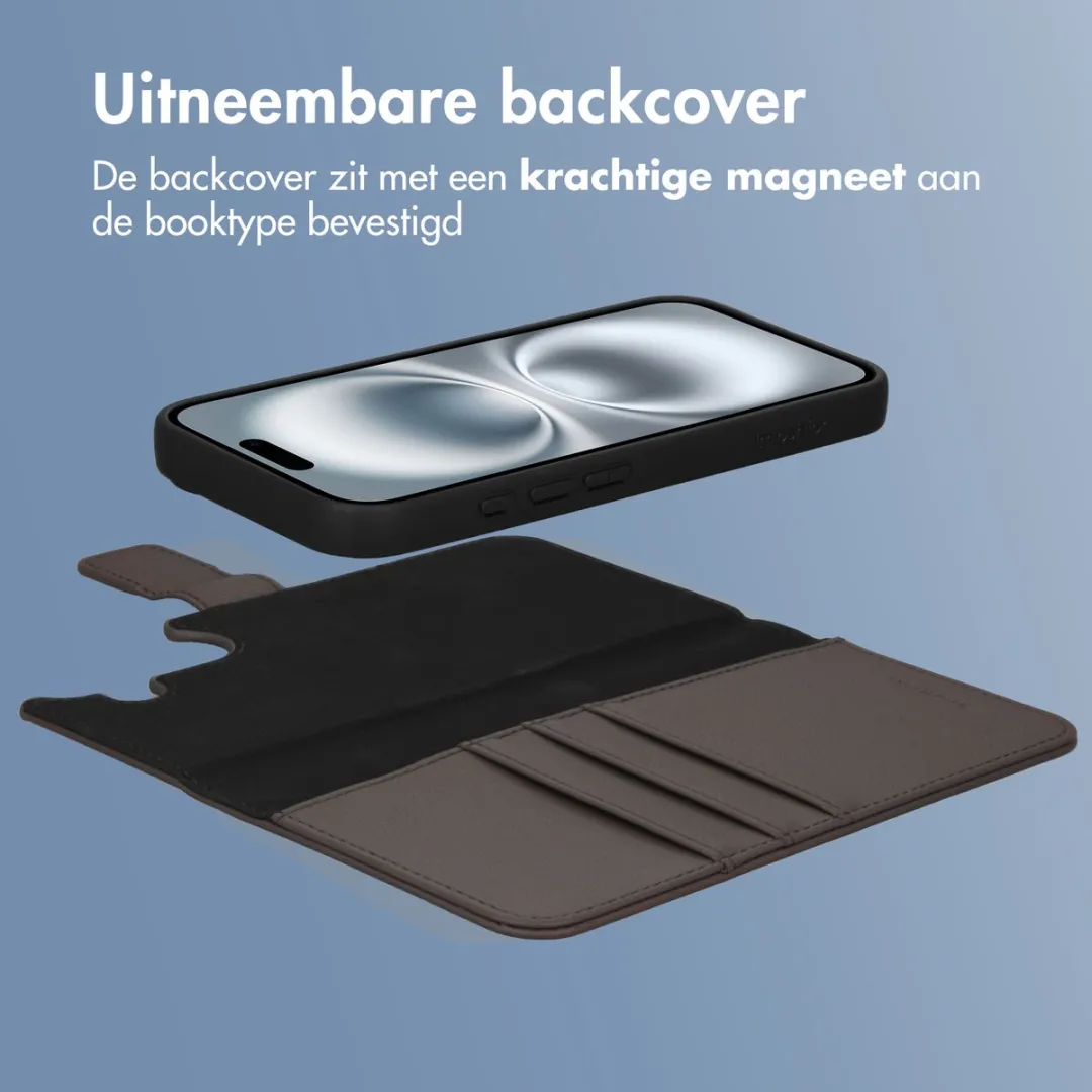 Imoshion iPhone 16 Hoesje 2-in-1 Bookcase - Bruin