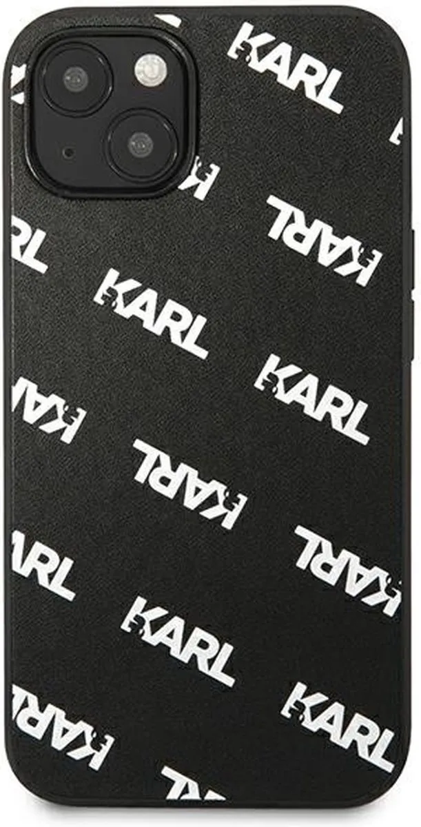 Karl Lagerfeld KLHCP13SPULMBK3 iPhone Hoesje - Zwart/zwart