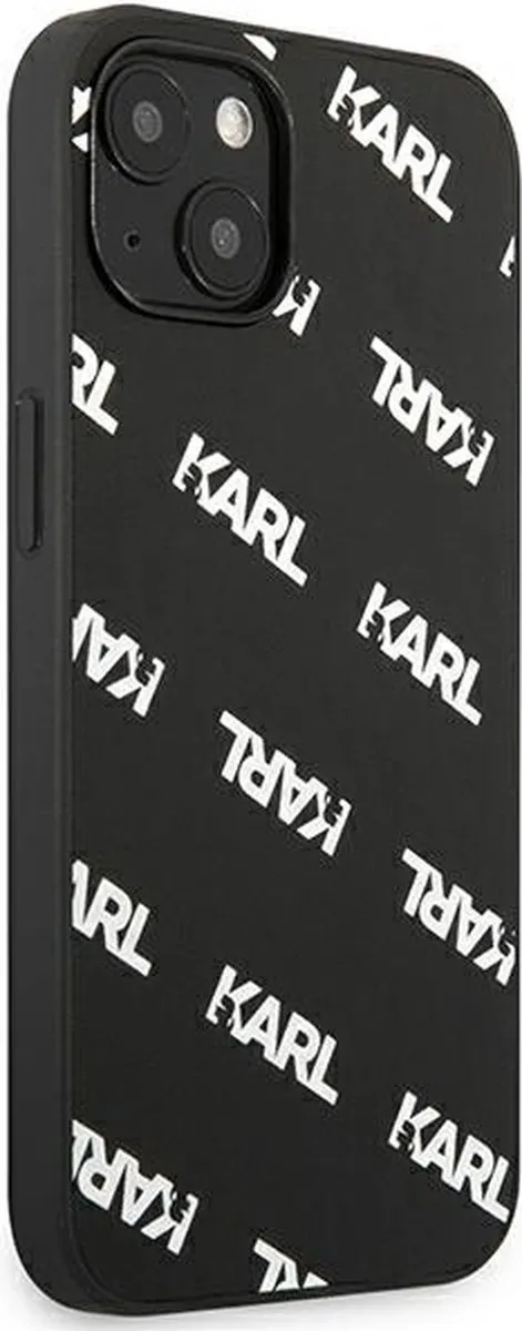 Karl Lagerfeld KLHCP13SPULMBK3 iPhone Hoesje - Zwart/zwart