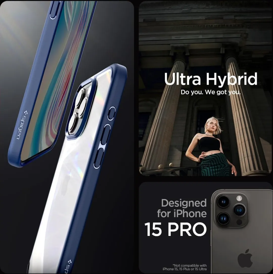 Spigen Ultra Hybrid Back Cover iPhone 15 Pro - Navy