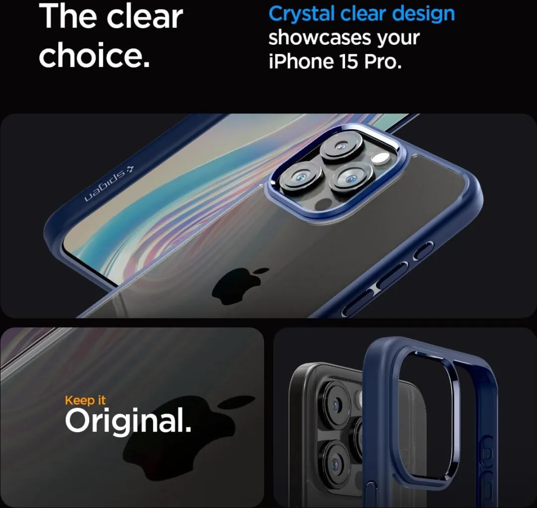 Spigen Ultra Hybrid Back Cover iPhone 15 Pro - Navy