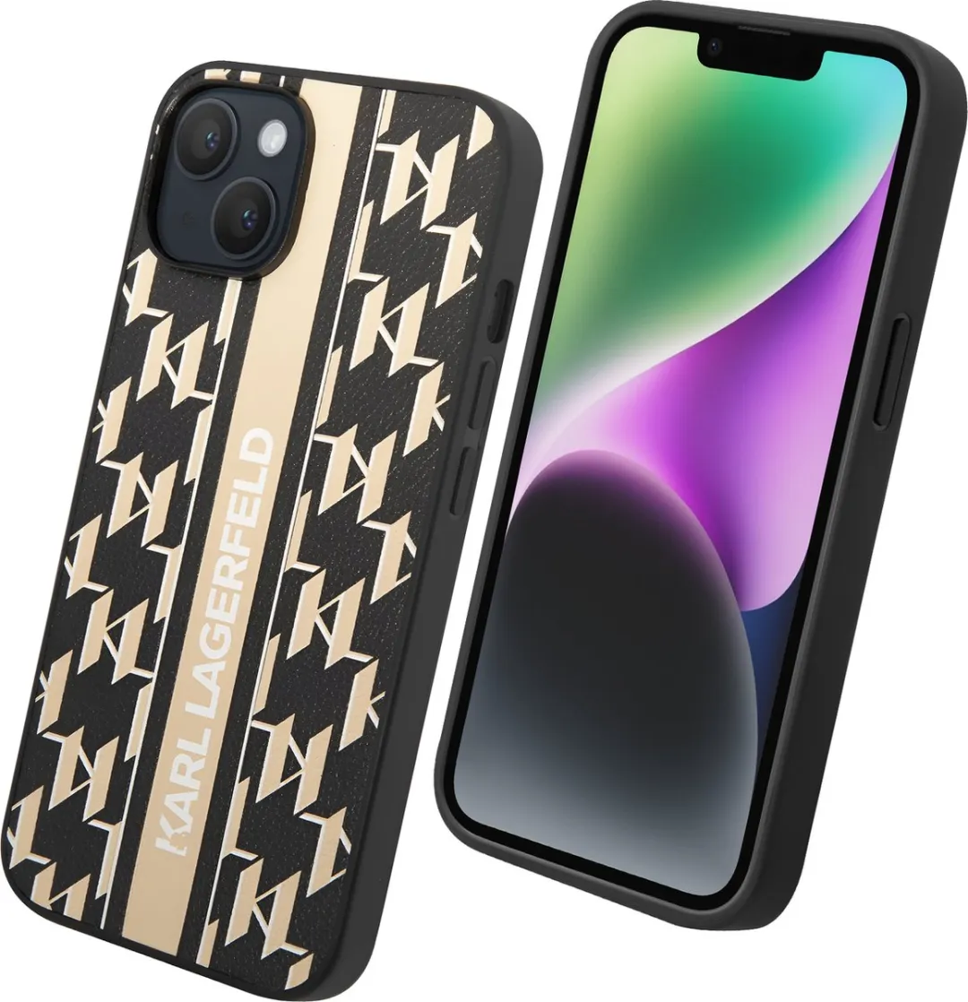 Karl Lagerfeld Monogram Stripe Back Case