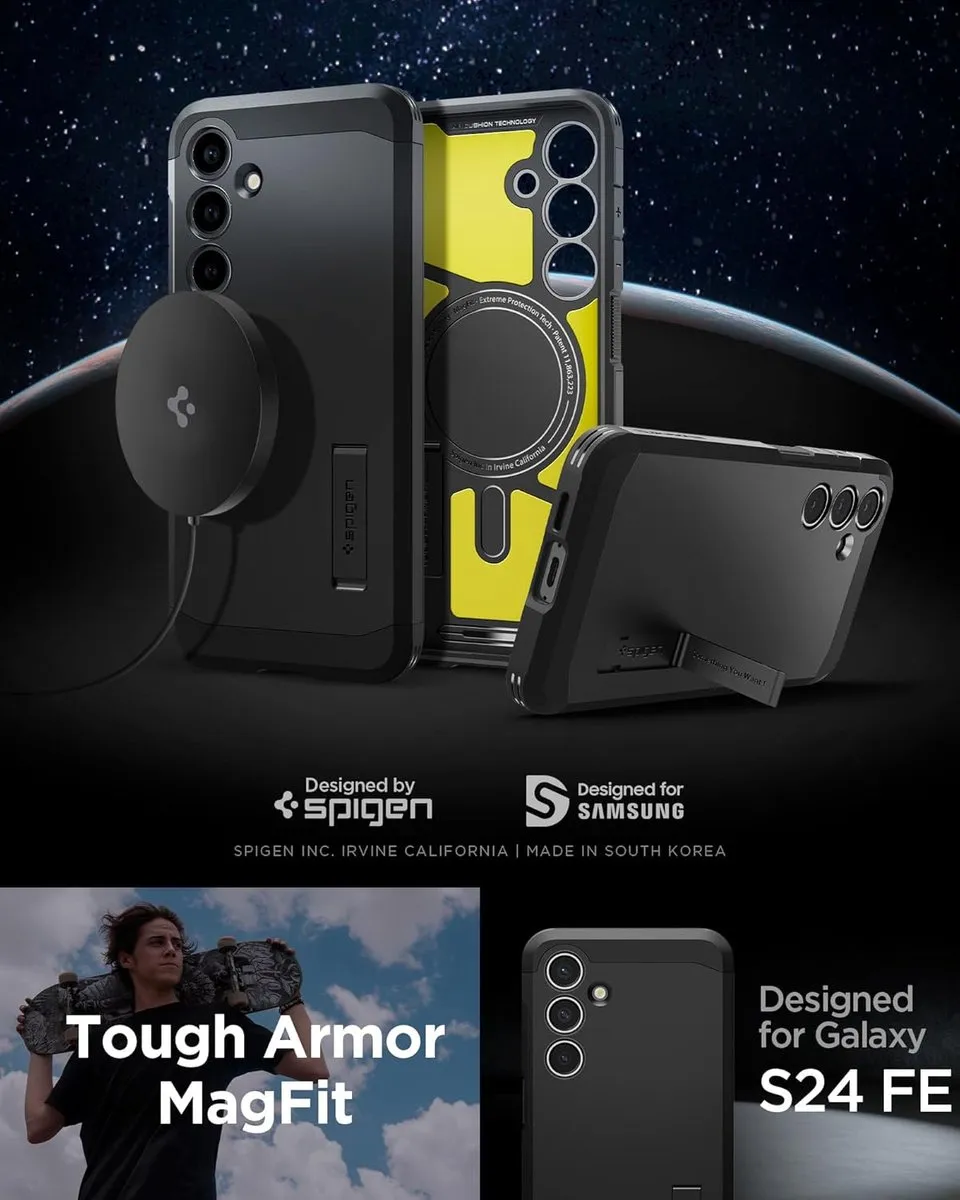 Spigen Thin Armor ACS06801 Hoesje - Samsung Galaxy S24 FE - Zwart