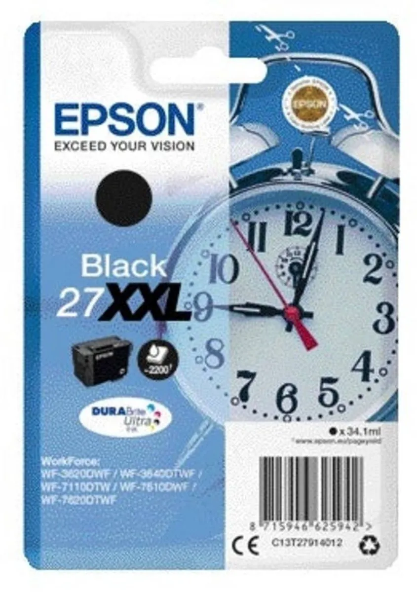 Epson 27XXL T2791 Inktcartridge - 2200 pagina's - Zwart
